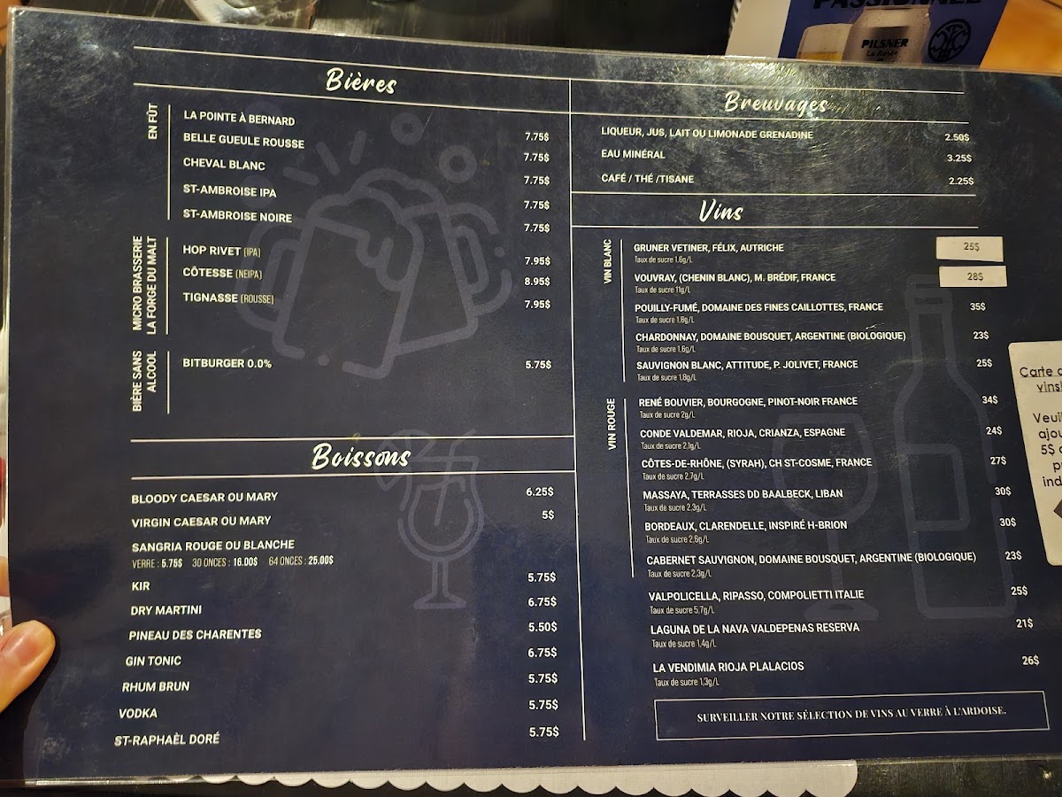 Menu Restaurant La Pointe À Bernard-2