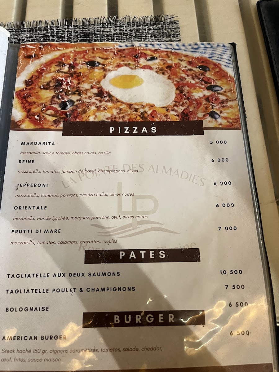 Menu Restaurant La Pointe Des Almadies-4