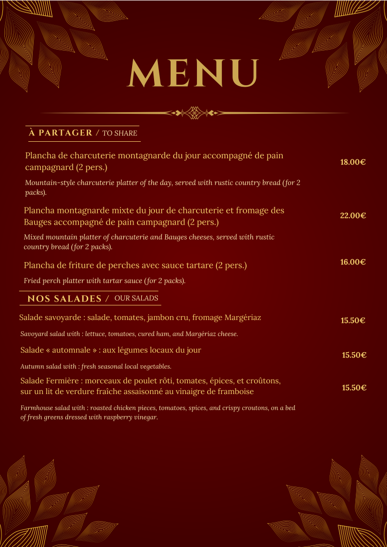 Menu Restaurant La Popote Du Lac-7