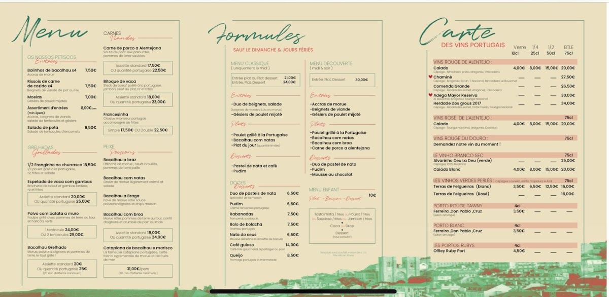 Menu Restaurant La Porte Royale-1