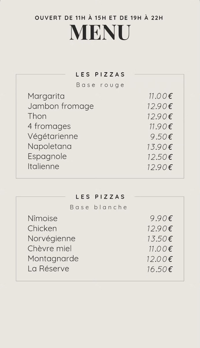 Menu Restaurant La Réserve - Bar Musical-6