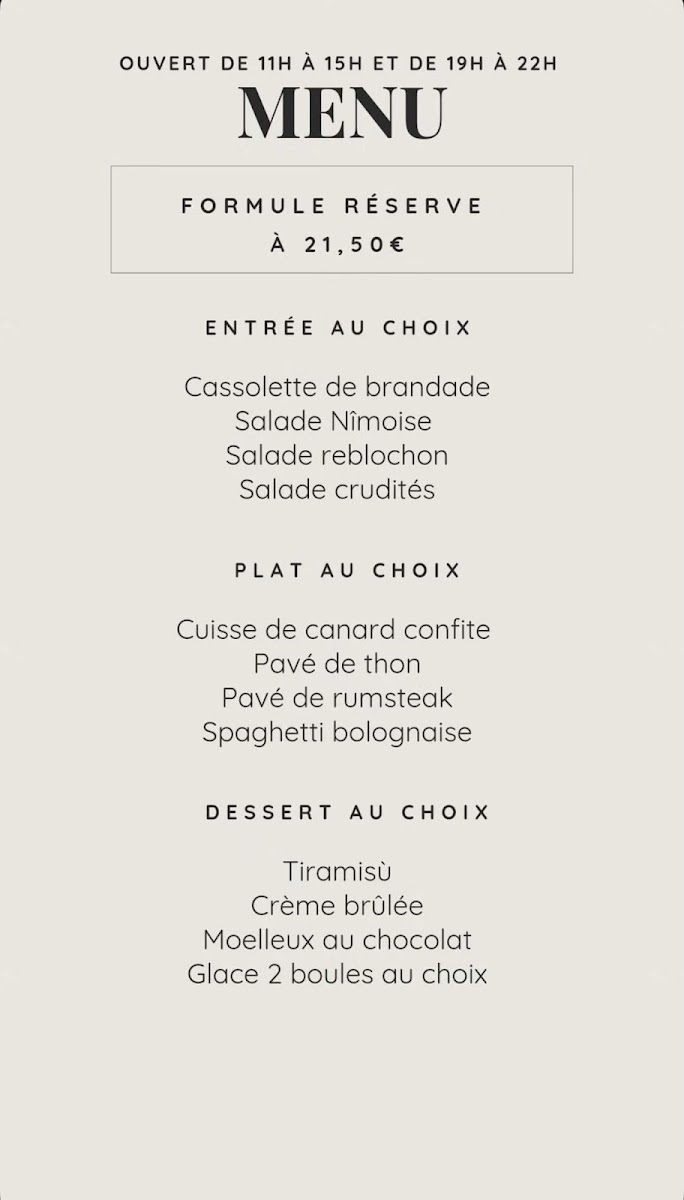 Menu Restaurant La Réserve - Bar Musical-8