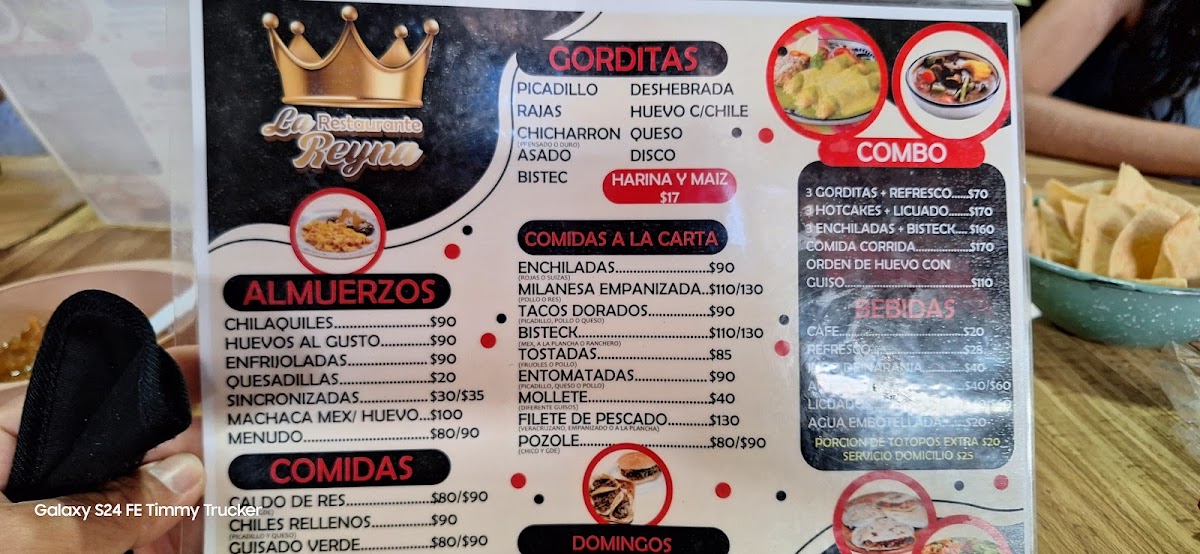 Menu Restaurant La Reyna-2
