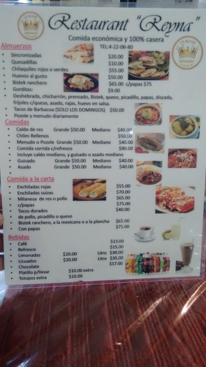 Menu Restaurant La Reyna-4