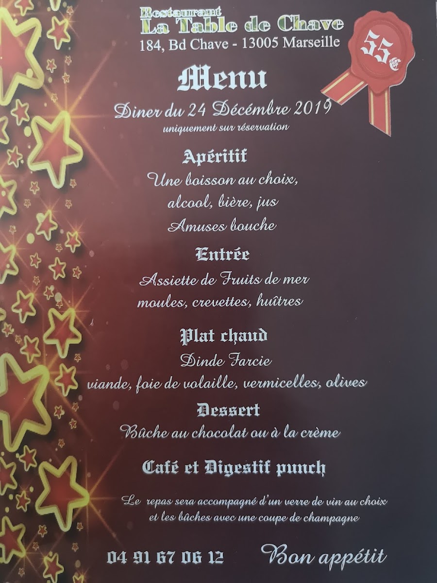 Menu Restaurant La Table De Chave-2