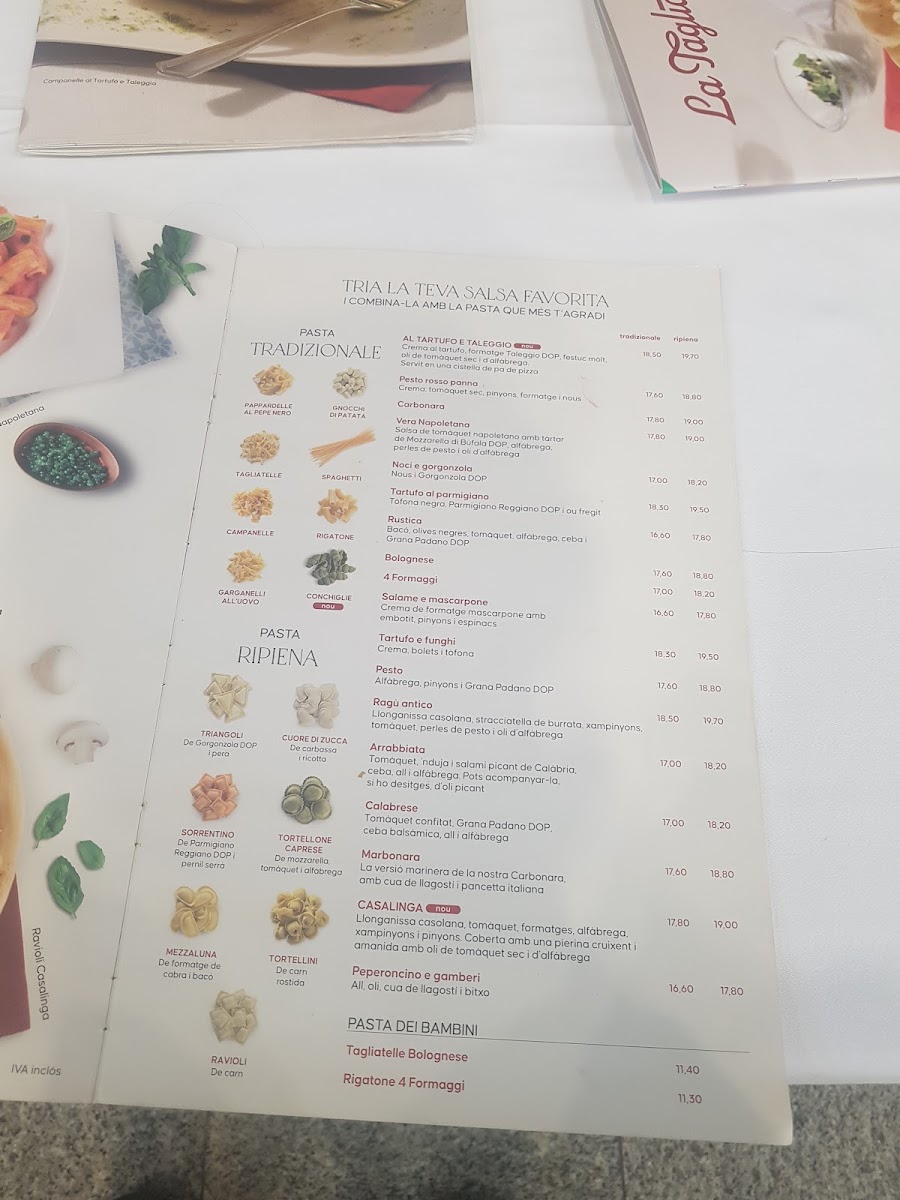 Menu Restaurant La Tagliatella-2