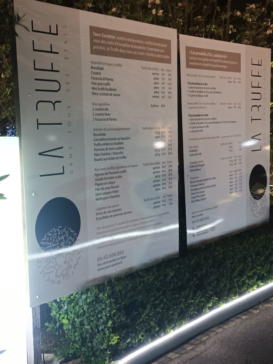 Menu Restaurant La Truffe Dans Tous Ses États-10