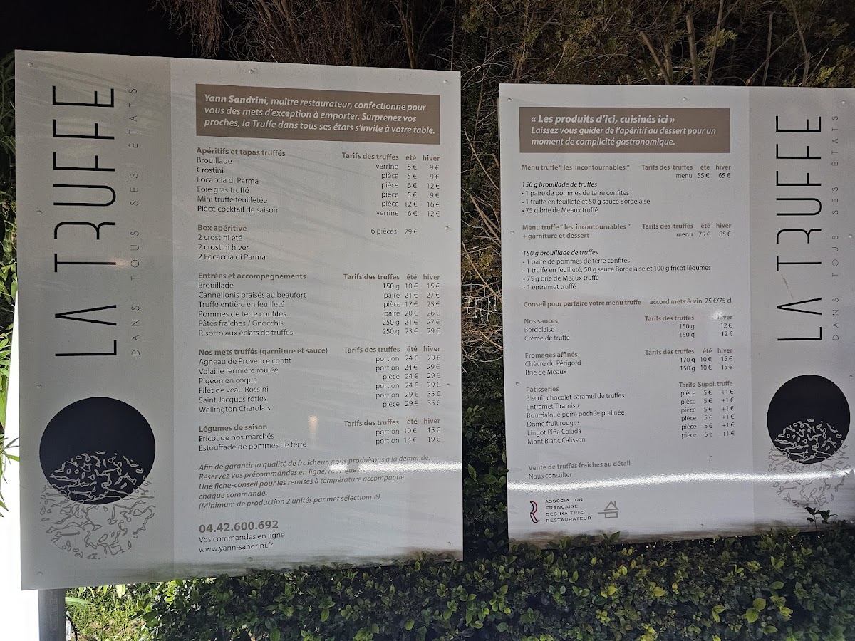 Menu Restaurant La Truffe Dans Tous Ses États-4