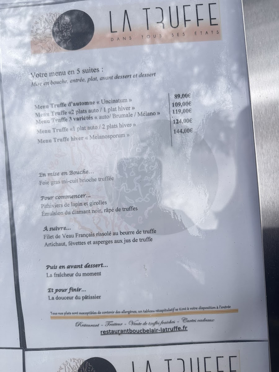 Menu Restaurant La Truffe Dans Tous Ses États-6