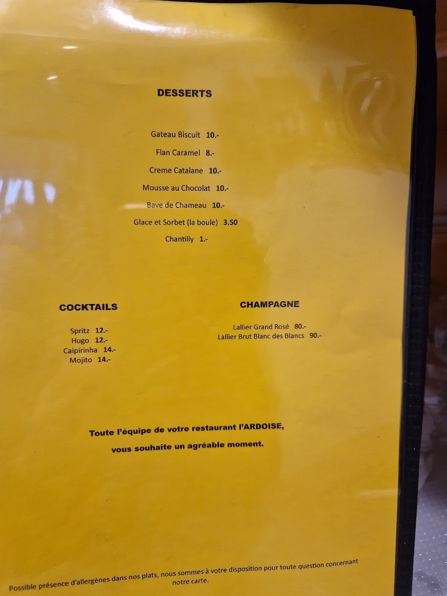 Menu Restaurant L'ardoise-1