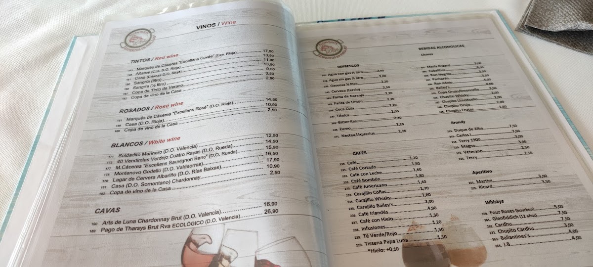 Menu Restaurant Las Vegas Peníscola - Experts En Paelles-1
