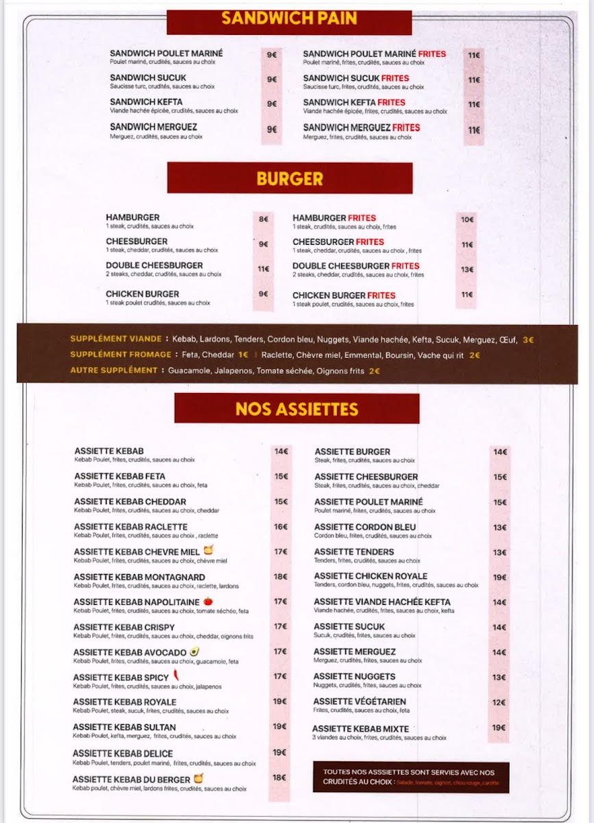 Menu Restaurant L’Atelier Du Kebab & Tacos Sarrebourg-2