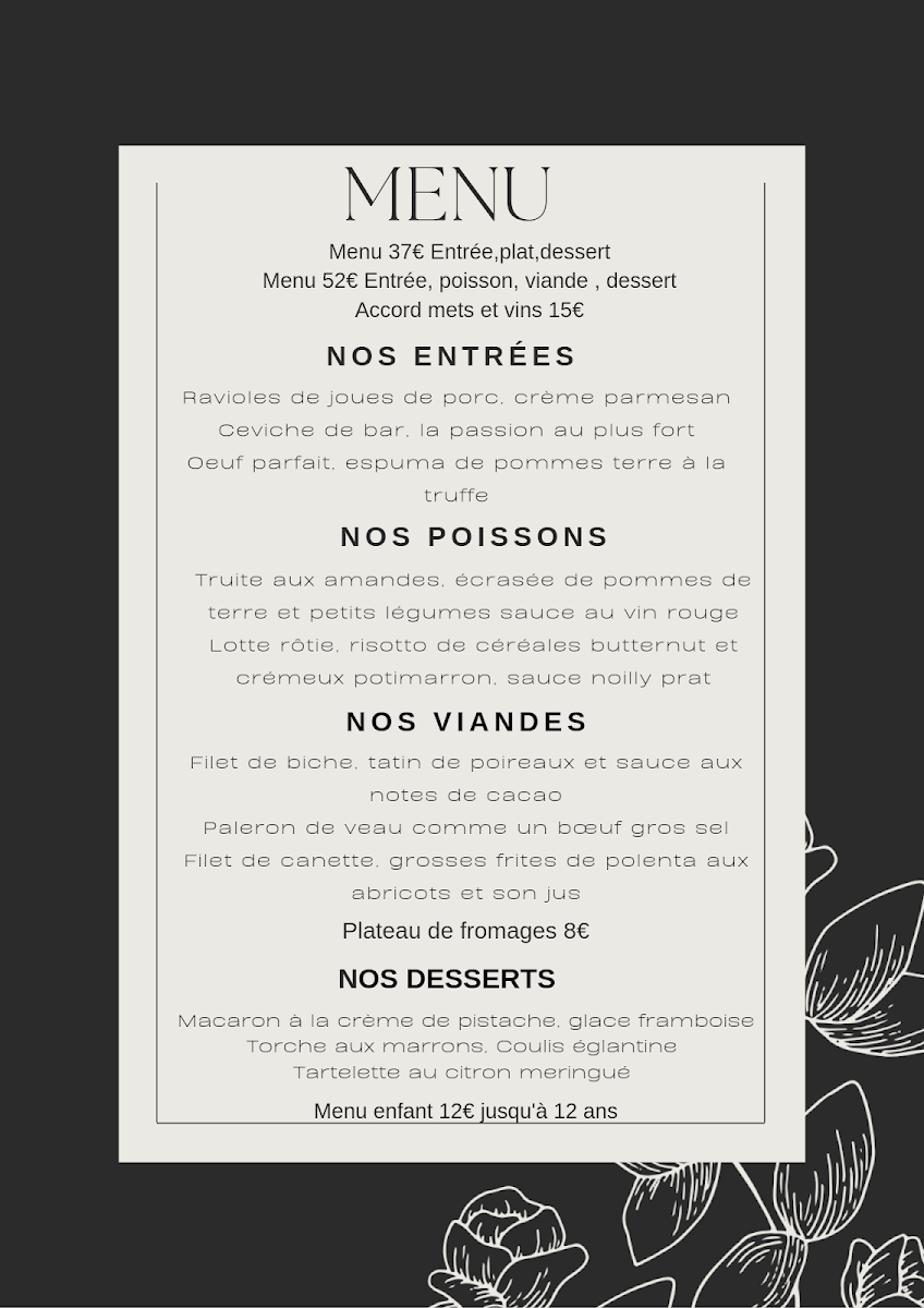 Menu Restaurant 'le 1617'-10