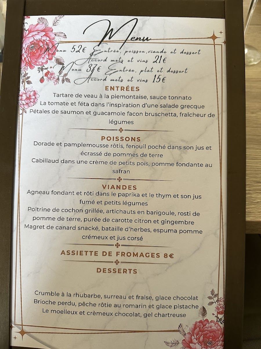 Menu Restaurant 'le 1617'-2