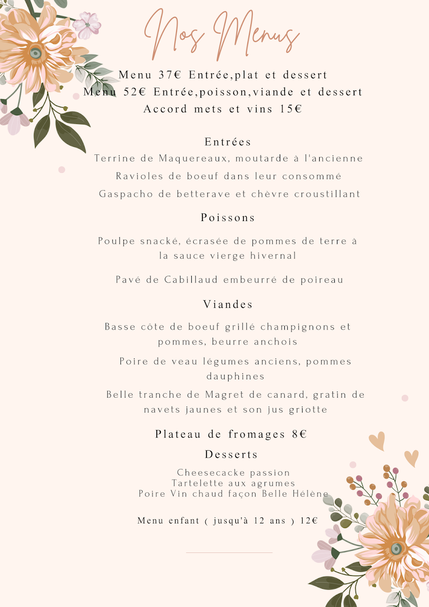 Menu Restaurant 'le 1617'-5