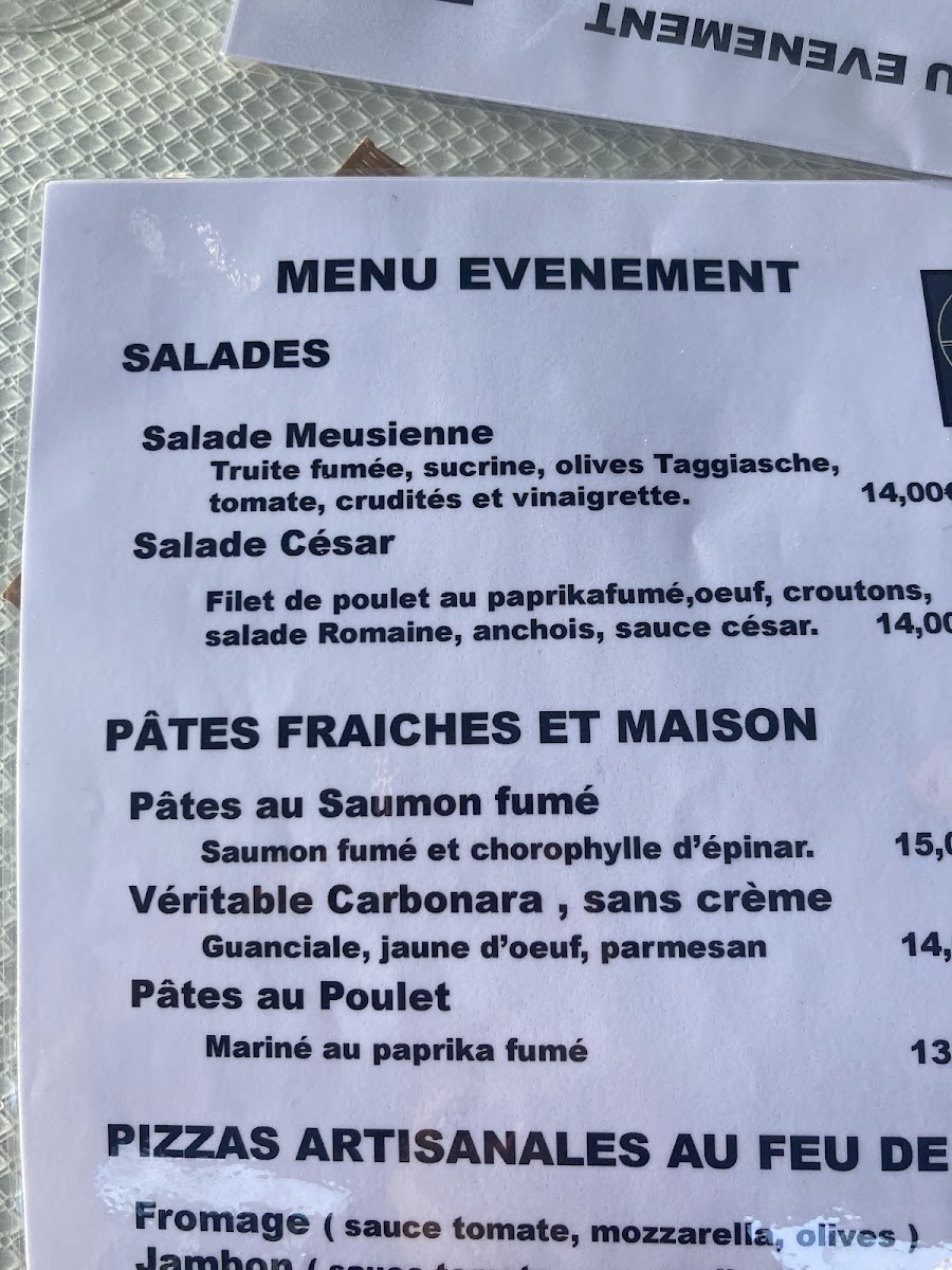 Menu Restaurant Le 29-6