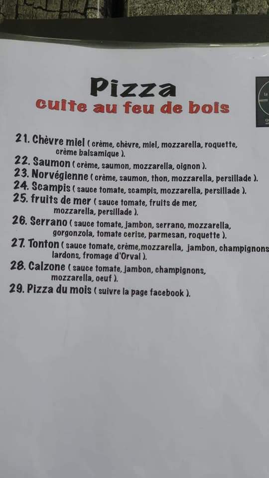 Menu Restaurant Le 29-8