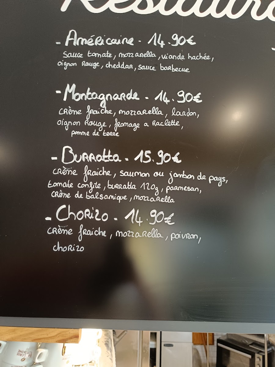 Menu Restaurant Le 347-4