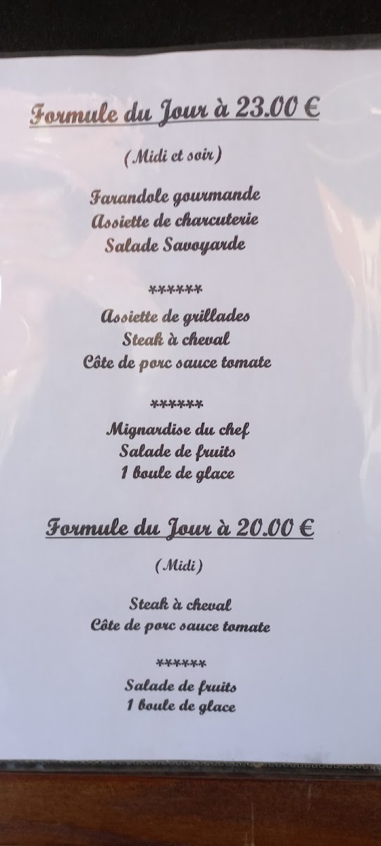 Menu Restaurant Le Chariot-2
