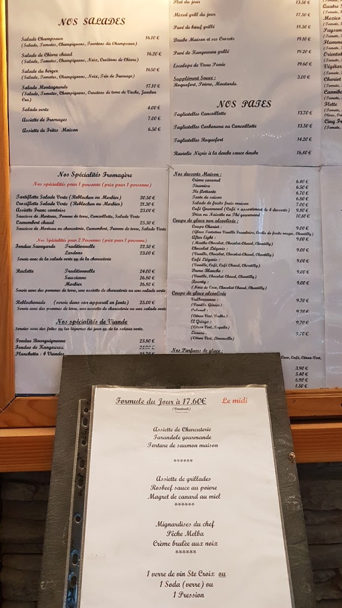 Menu Restaurant Le Chariot-4