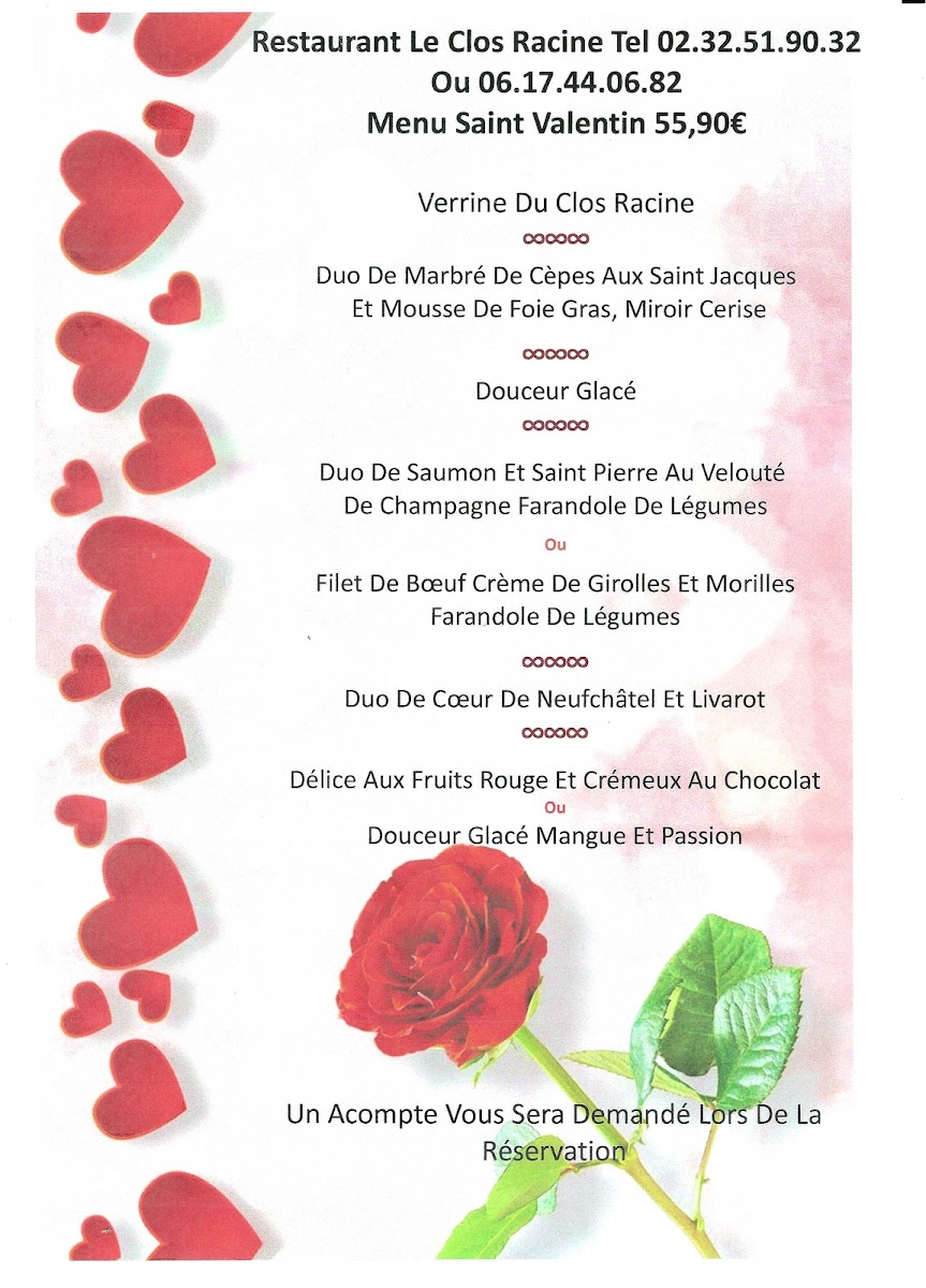 Menu Restaurant Le Clos Racine-1