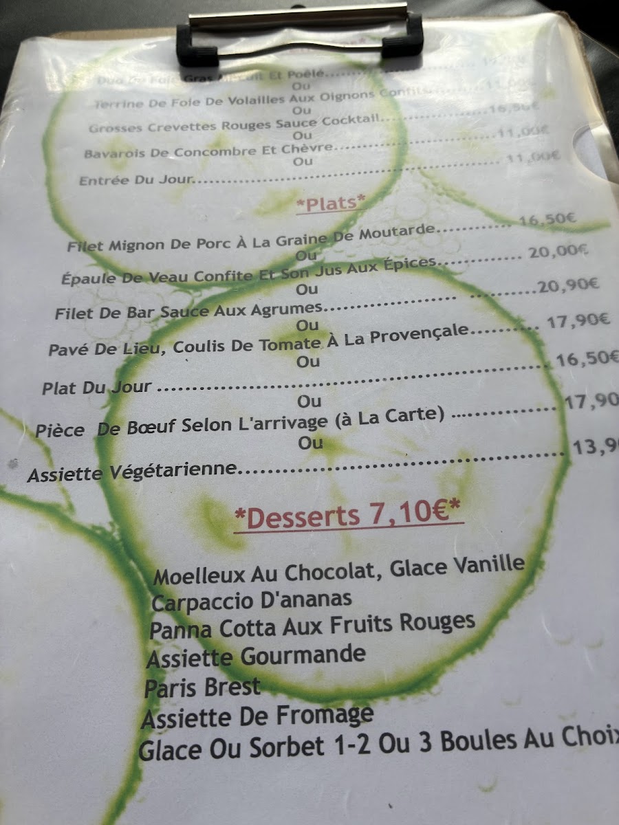 Menu Restaurant Le Clos Racine-5