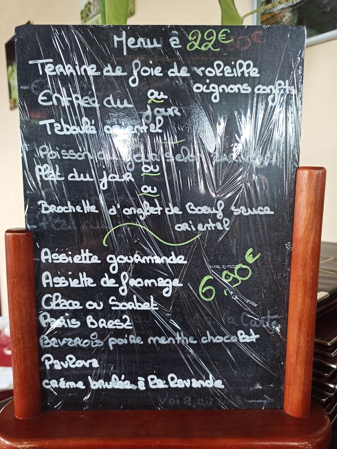 Menu Restaurant Le Clos Racine-7