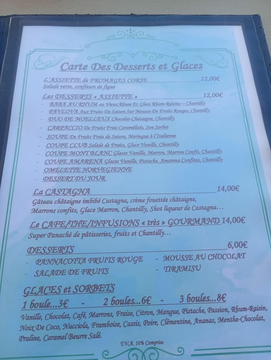 Menu Restaurant Le Club-1
