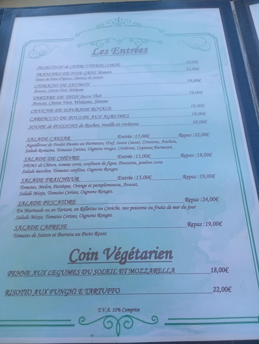 Menu Restaurant Le Club-2
