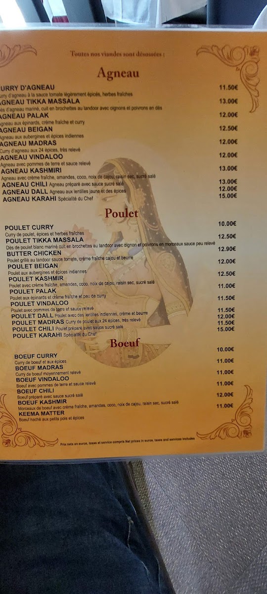 Menu Restaurant Le Kashmir-10