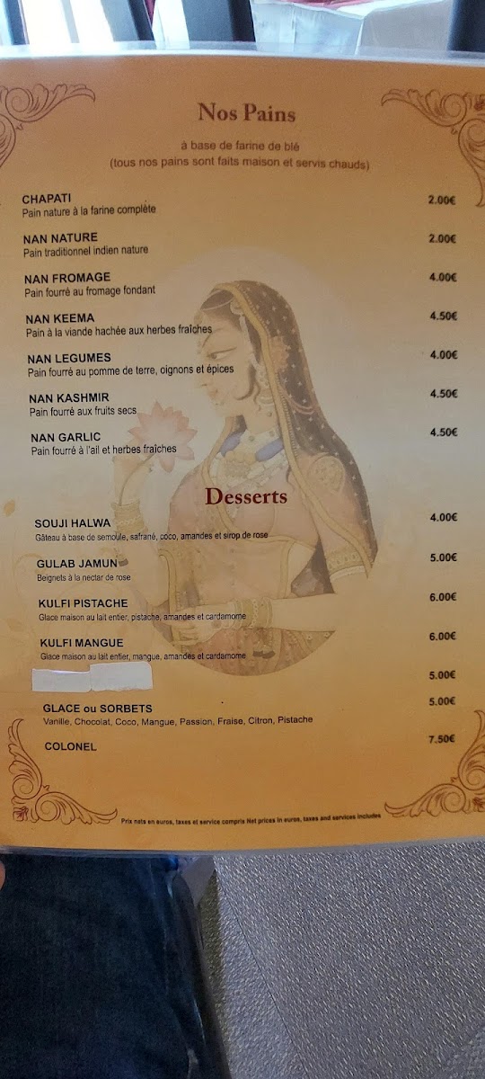 Menu Restaurant Le Kashmir-9