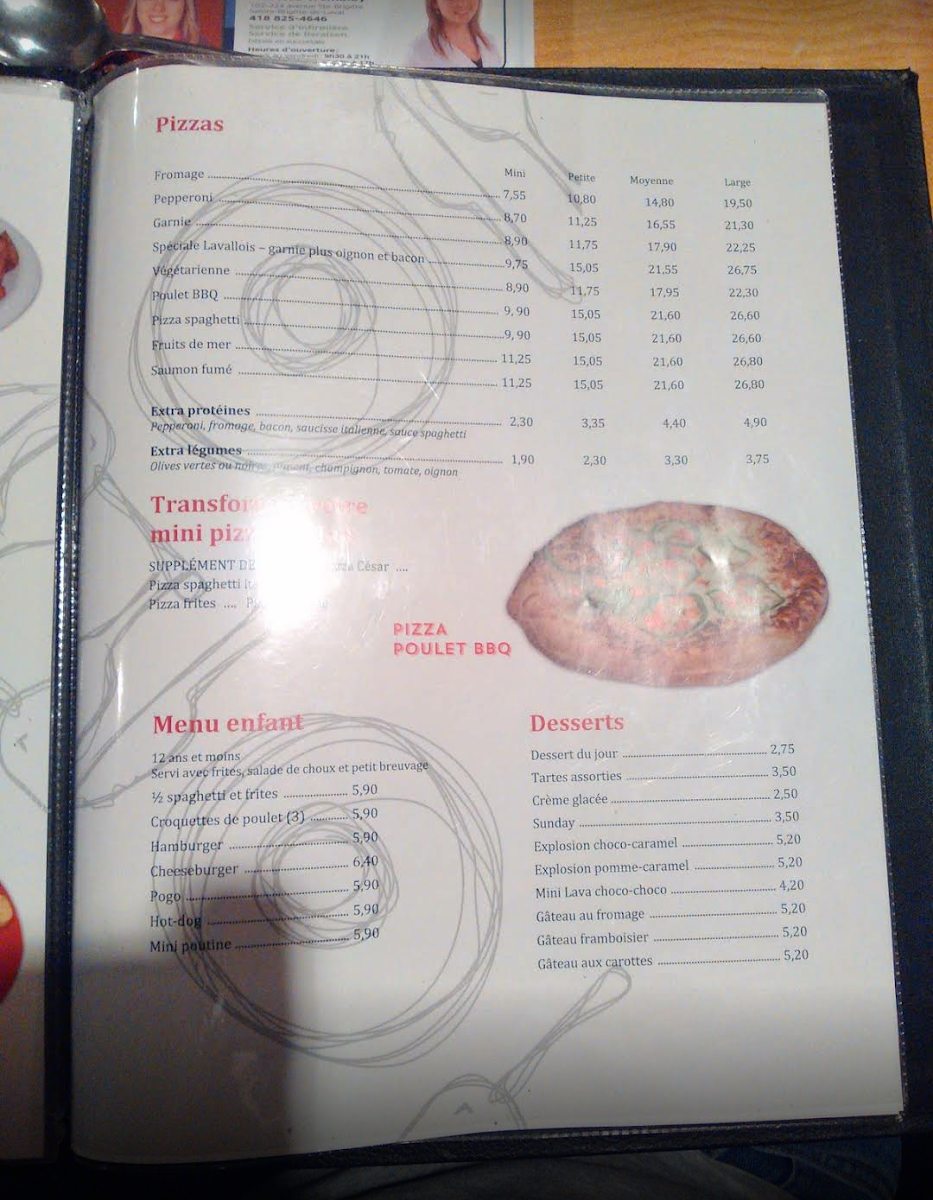 Menu Restaurant Le Lavallois-10