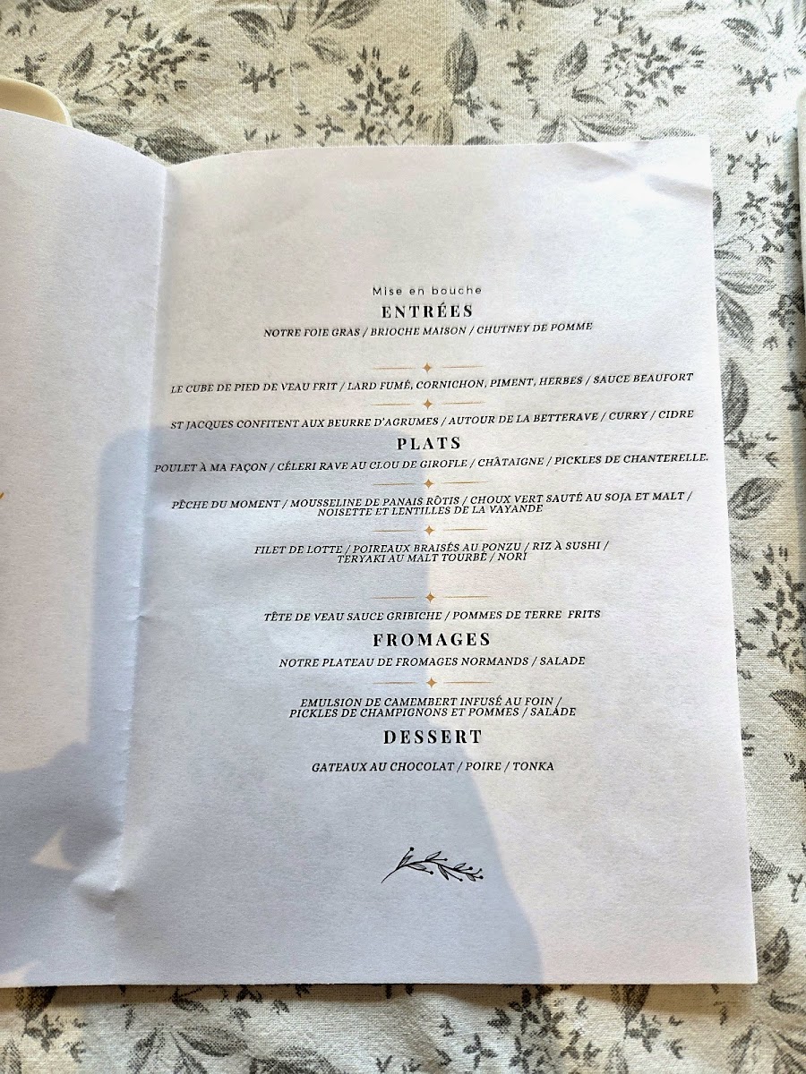 Menu Restaurant Le Marronnier - Caen-2