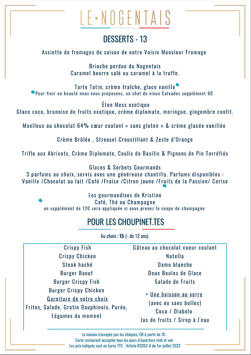 Menu Restaurant Le Nogentais-1