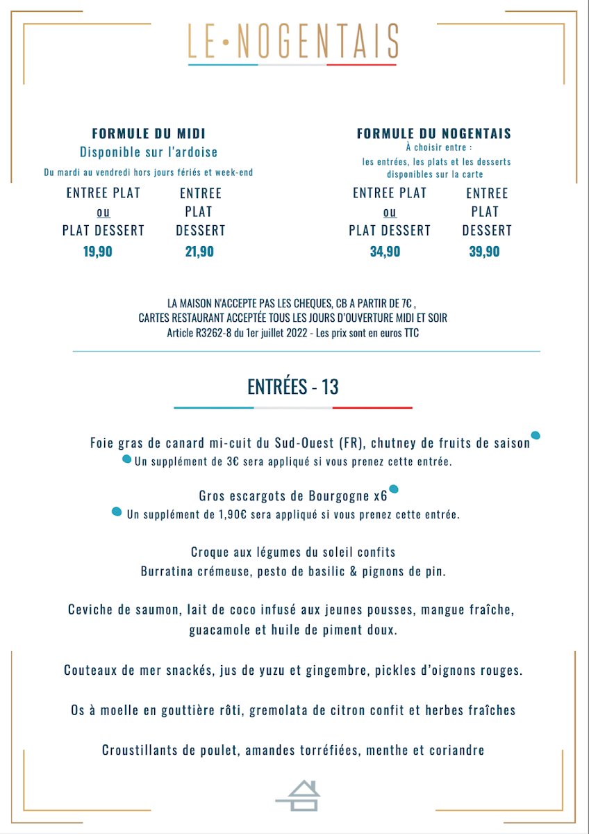 Menu Restaurant Le Nogentais-2