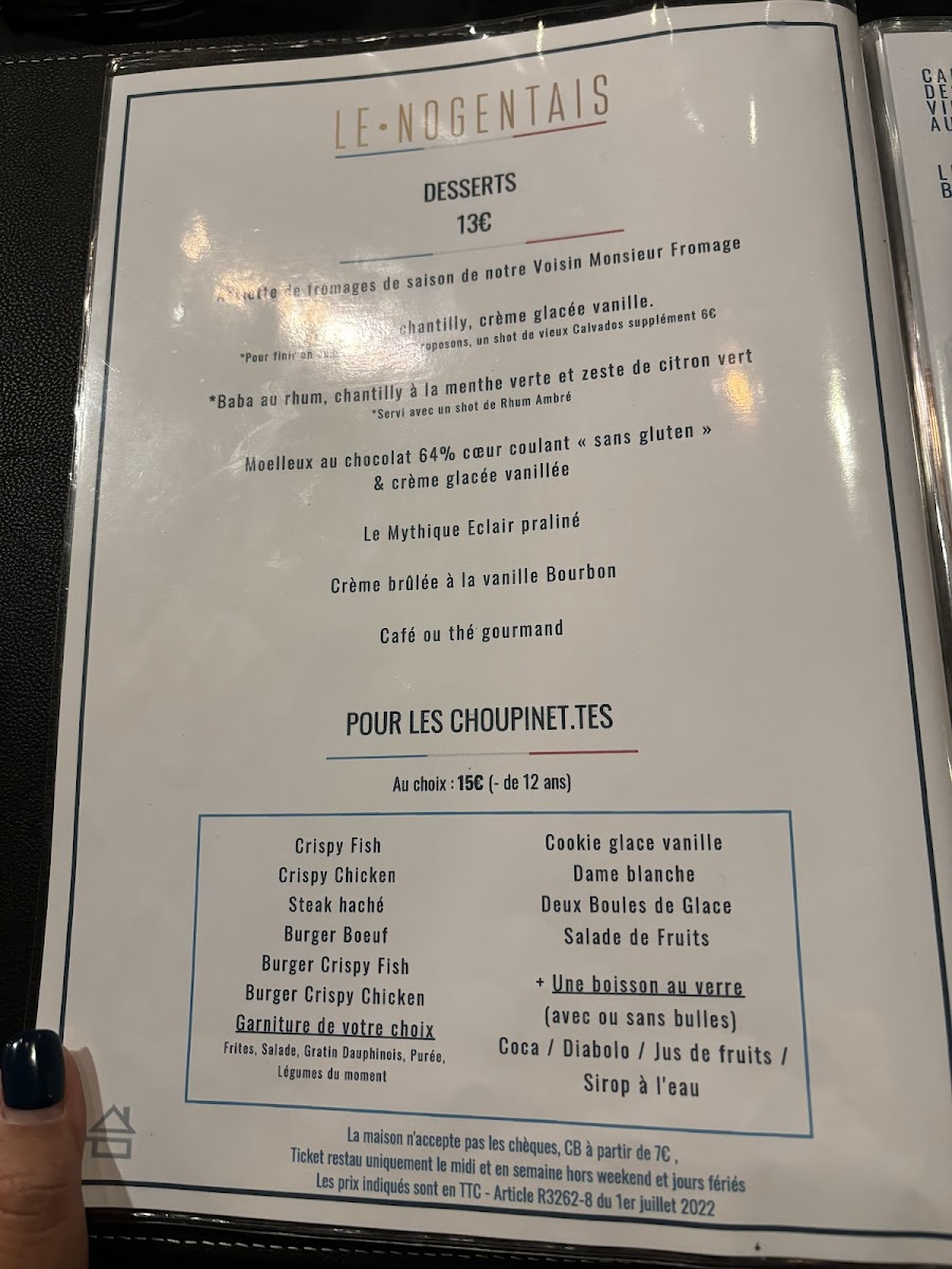 Menu Restaurant Le Nogentais-7