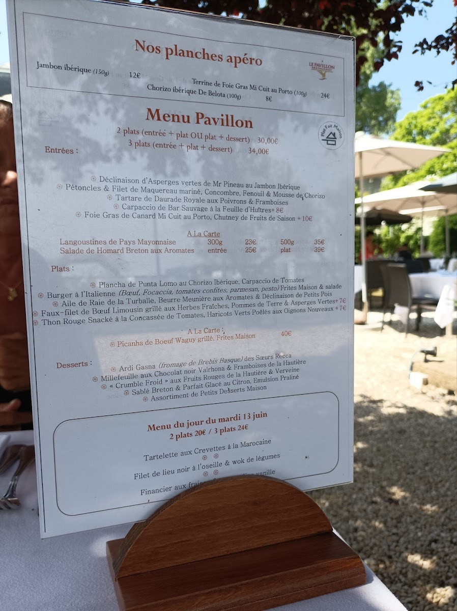Menu Restaurant Le Pavillon-1