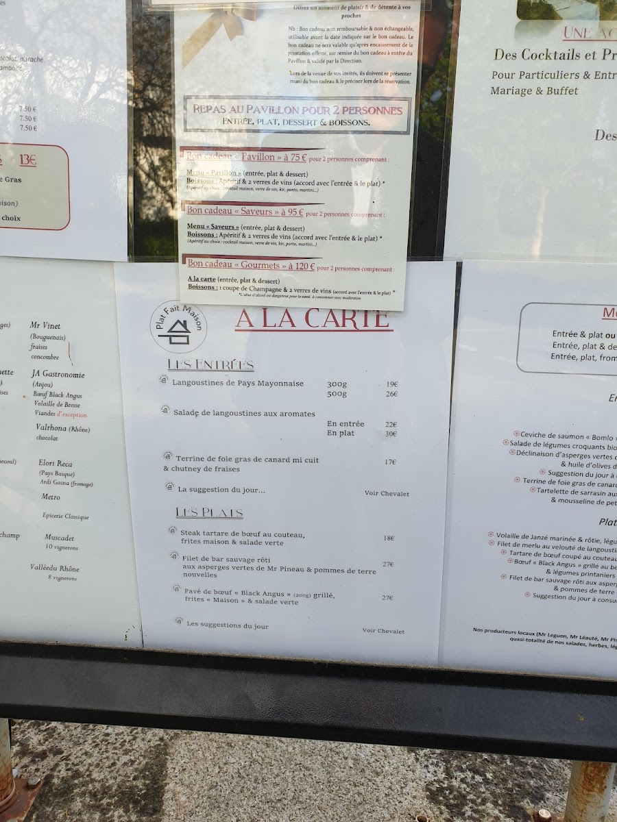 Menu Restaurant Le Pavillon-7