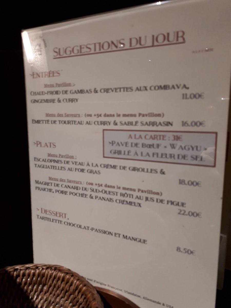 Menu Restaurant Le Pavillon-9