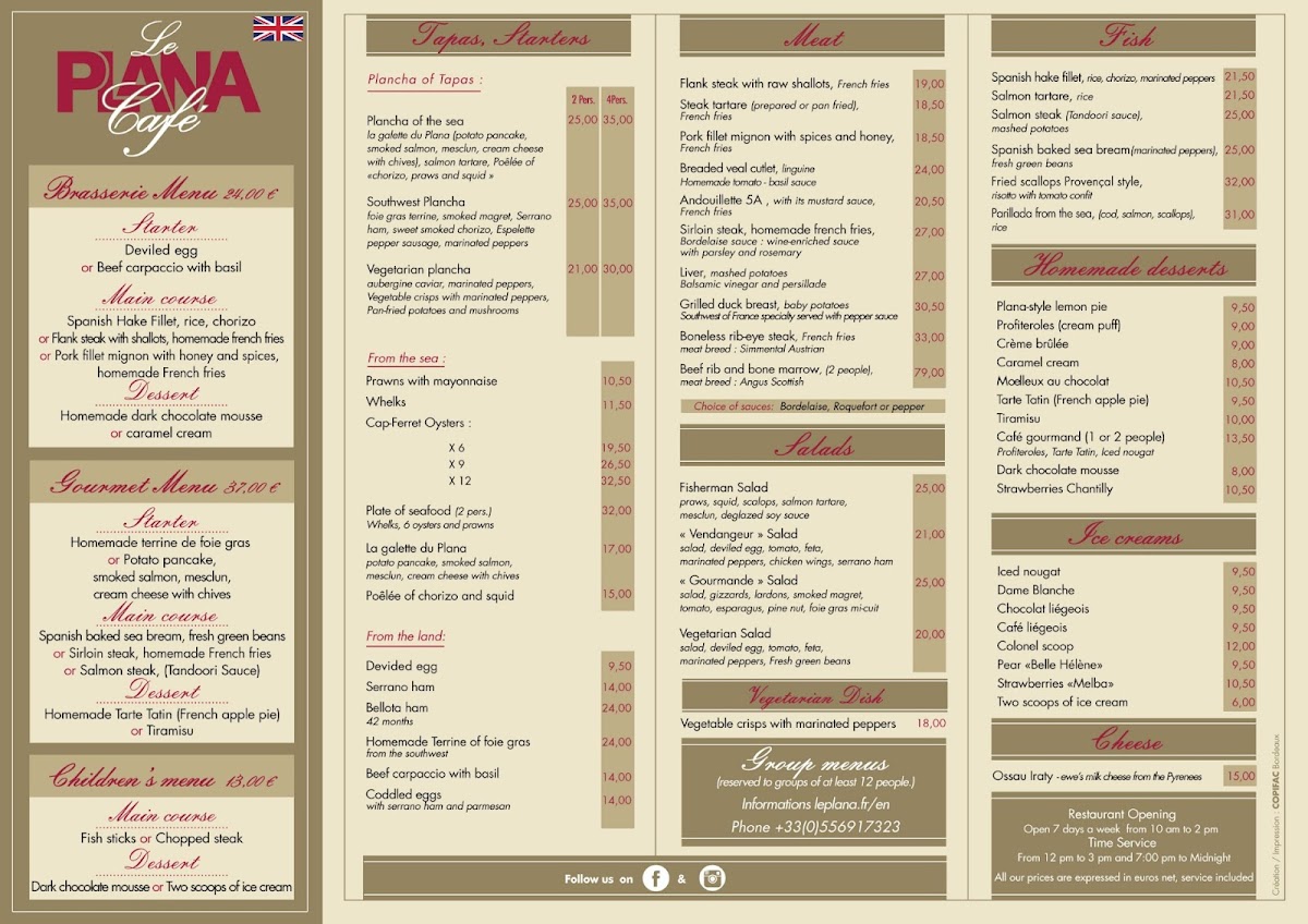 Menu Restaurant Le Plana-2