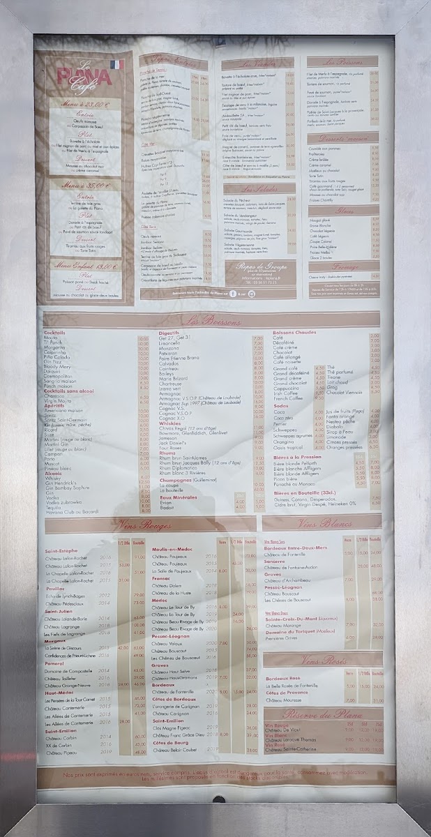 Menu Restaurant Le Plana-8