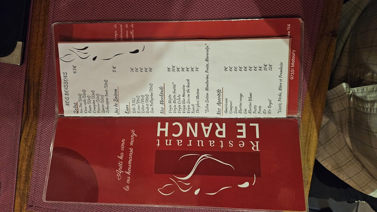 Menu Restaurant Le Ranch-2