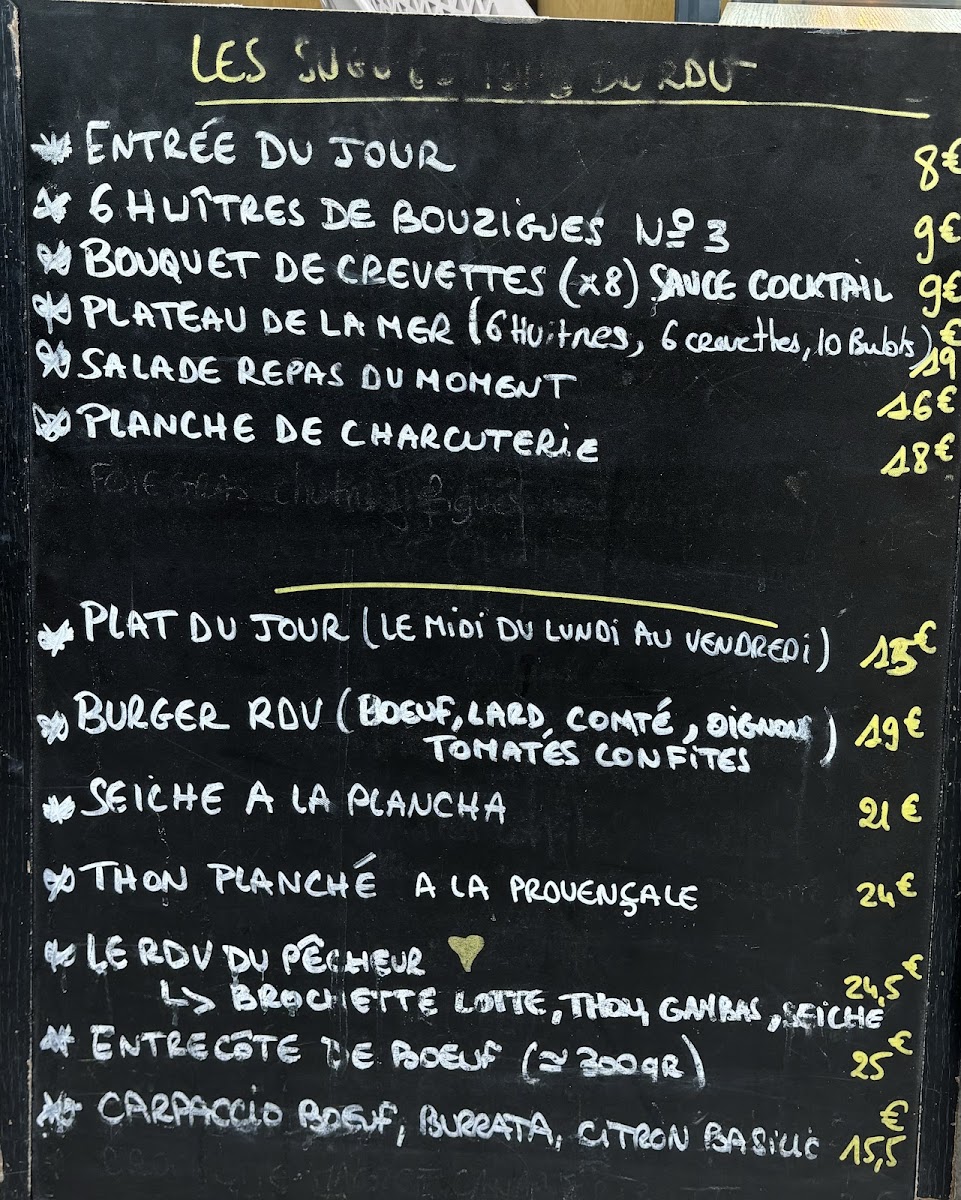Menu Restaurant Le Rendez-Vous - Meze-1