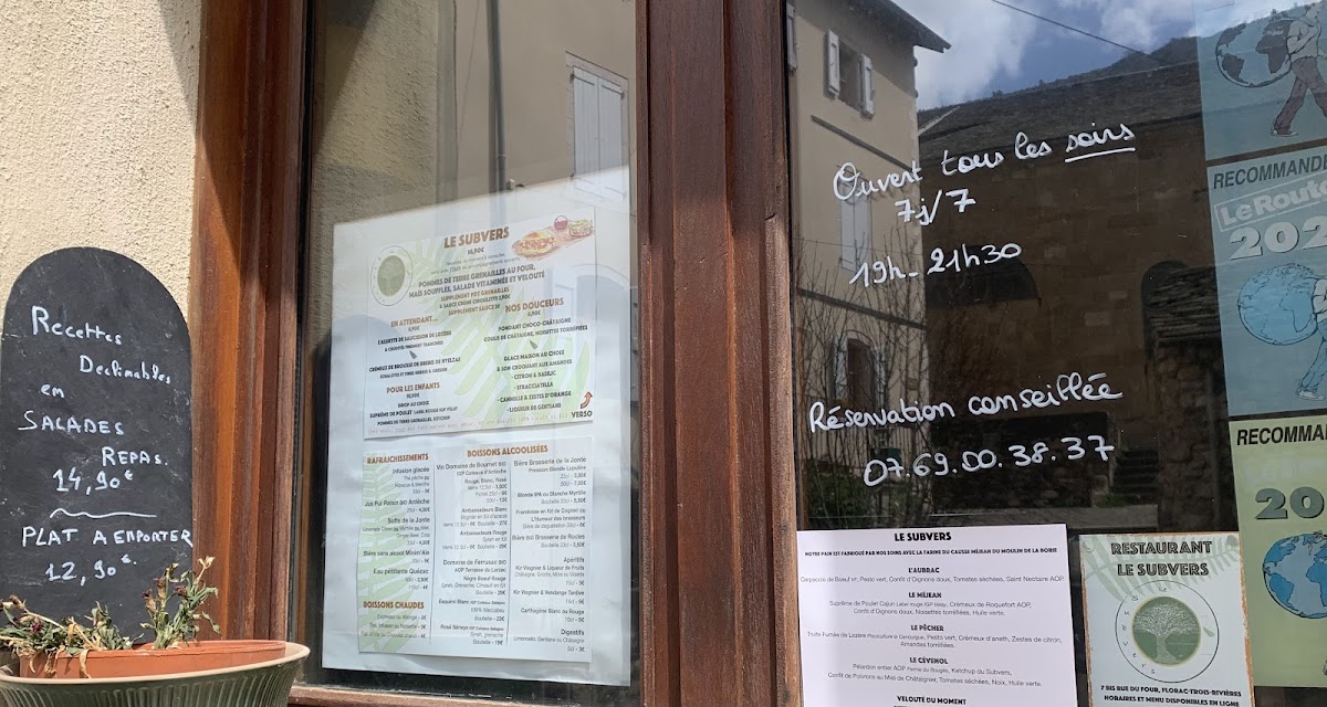 Menu Restaurant Le Subvers-2