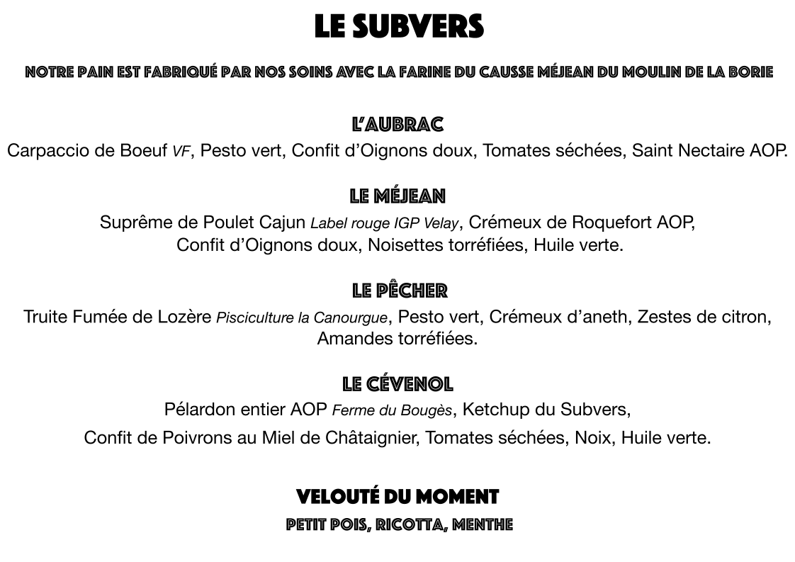 Menu Restaurant Le Subvers-3