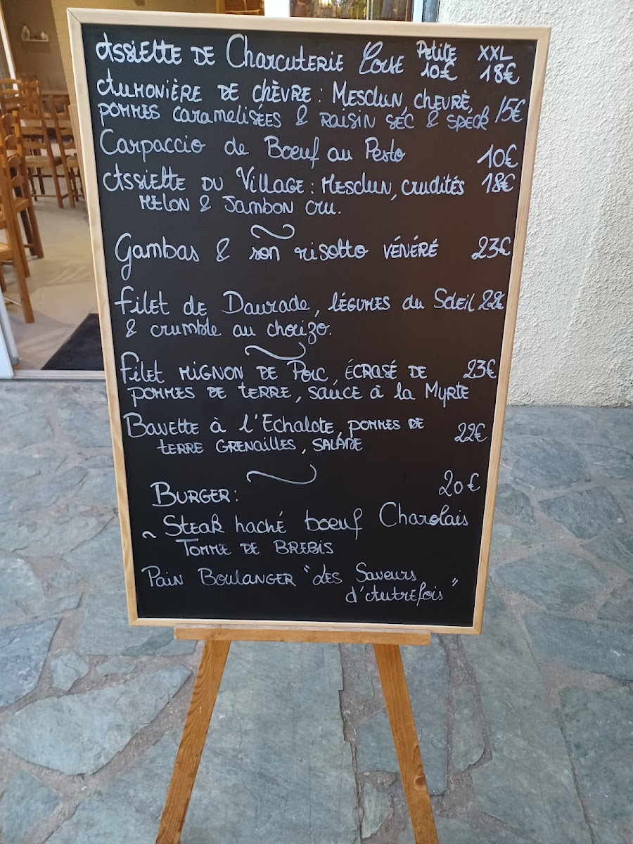 Menu Restaurant Le Village, In Bastelicaccia-2