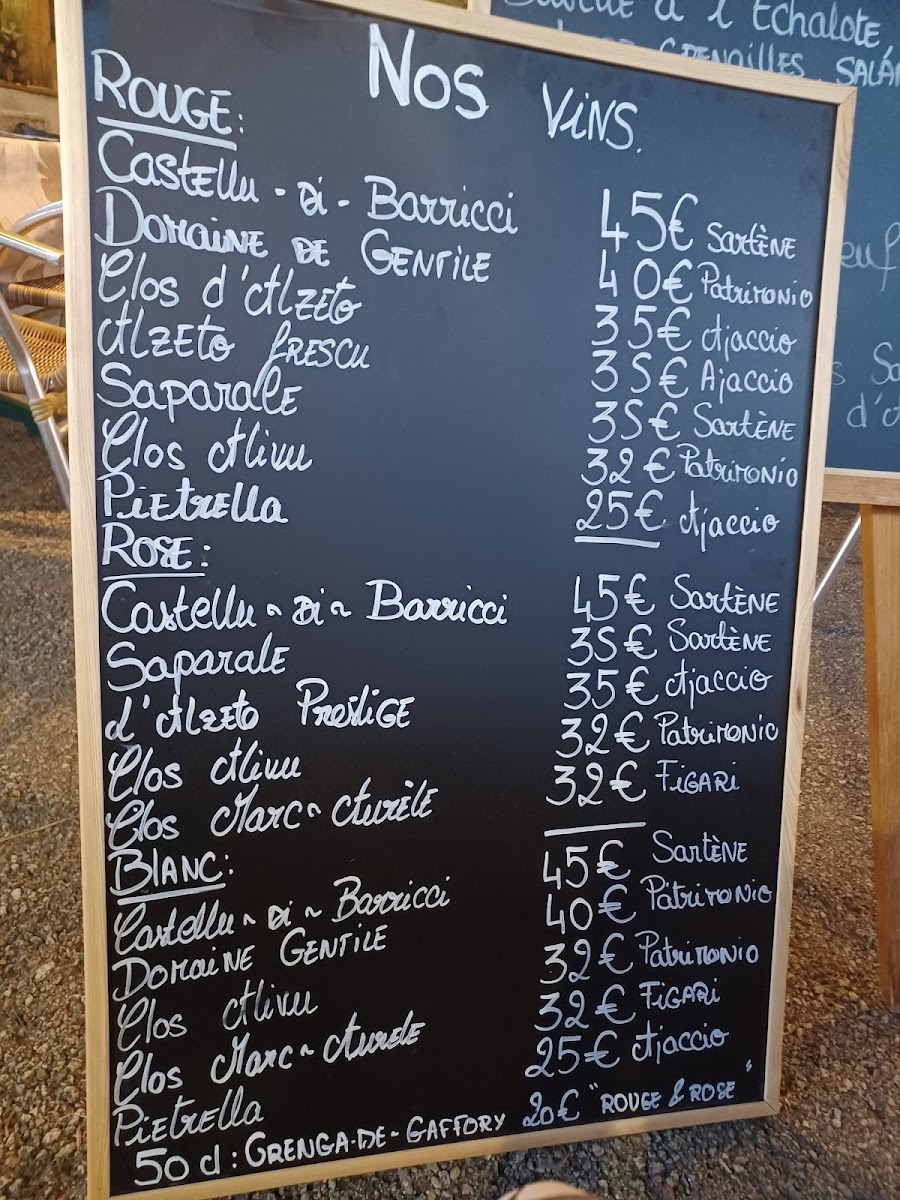 Menu Restaurant Le Village, In Bastelicaccia-5