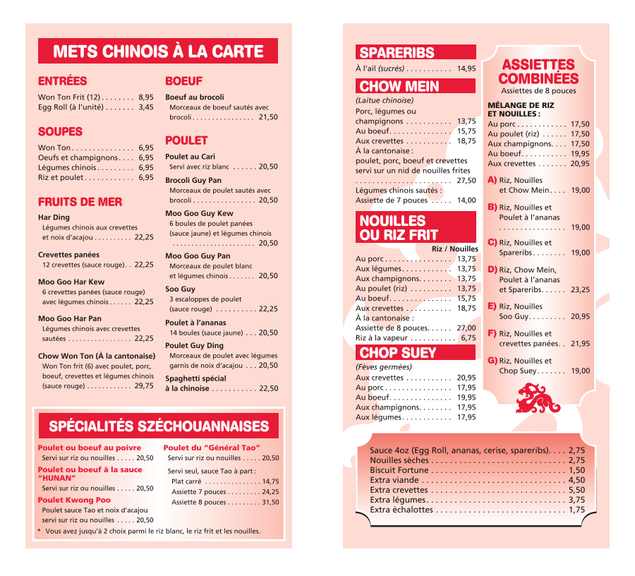 Menu Restaurant Le Wok-1