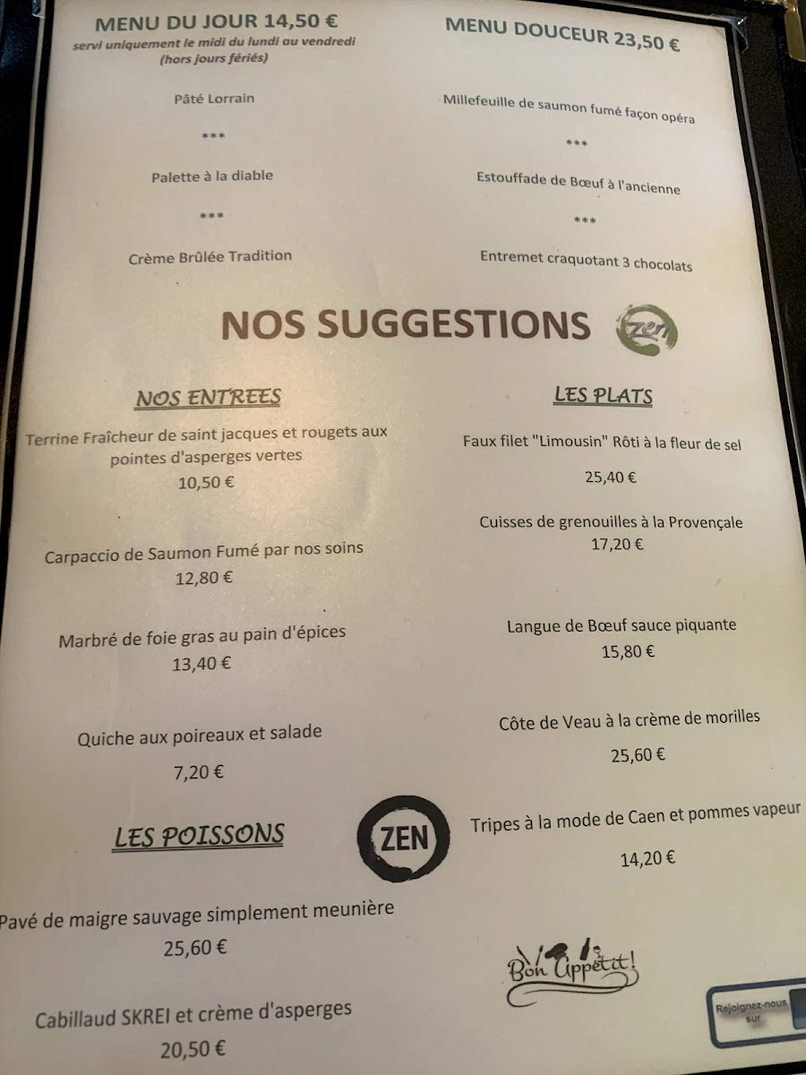 Menu Restaurant Le Zen-8