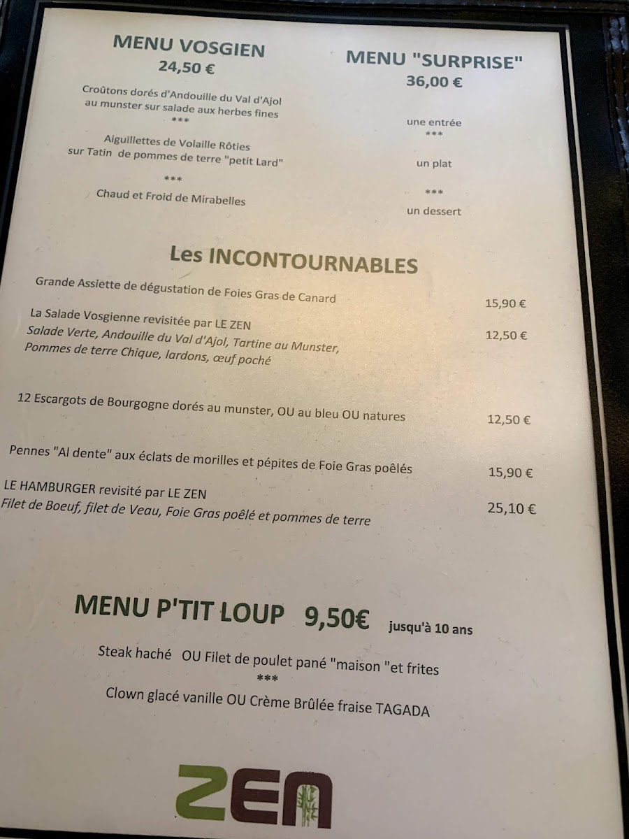 Menu Restaurant Le Zen-9
